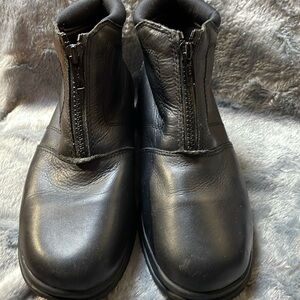 Ultra soft by Red Cross Shoes- size 7.5 leather zip front boots- used